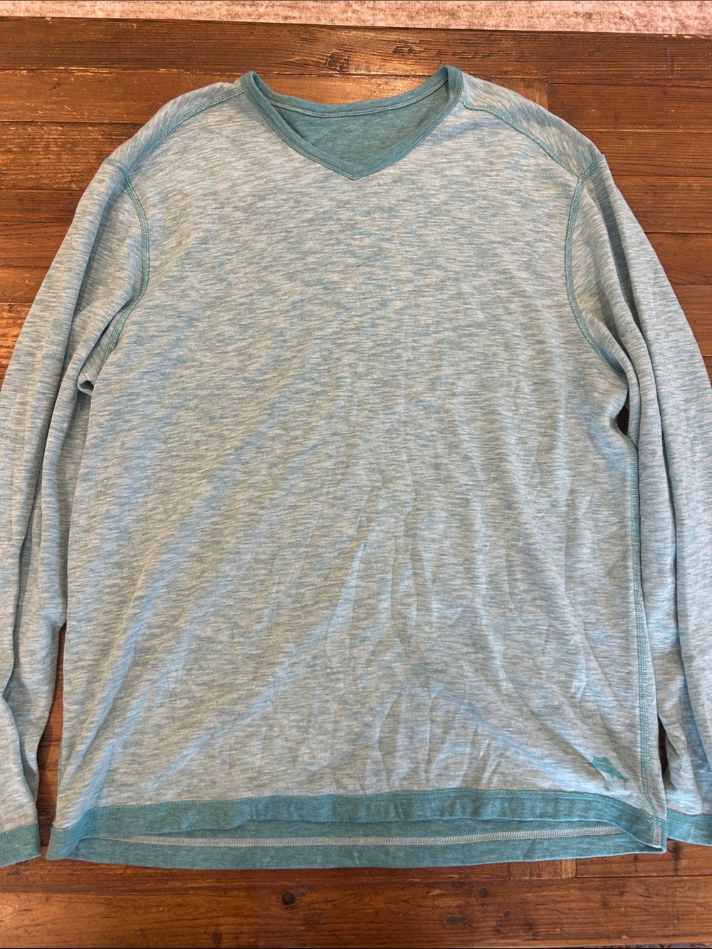 Tommy Bahama Light Aqua Long Sleeve Knit Top